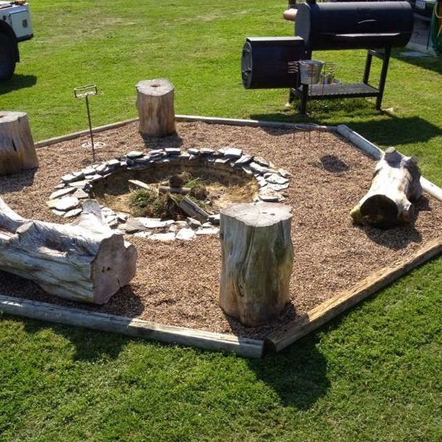 Backyard fire pit