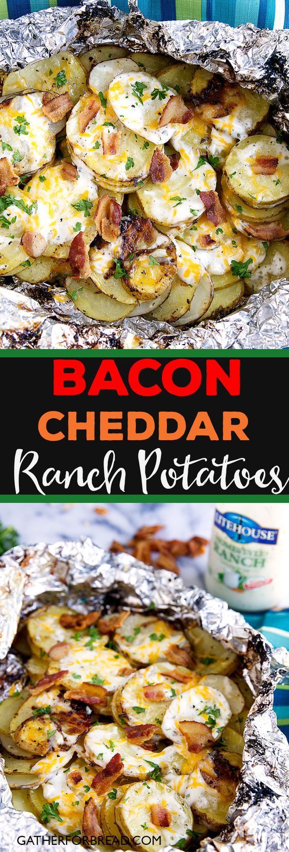 Bacon cheddar ranch potatoes by gatherforbread.com