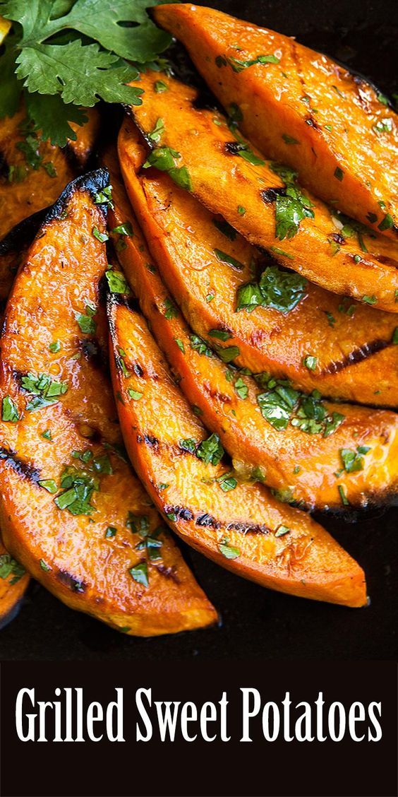 Grilled sweet potatoes