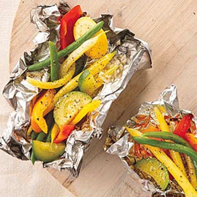 grilled vegetables foil packets