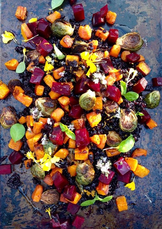 roasted red beets butternut squash roast brussels sprouts