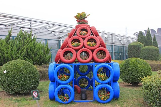 Tire Planter Fun House