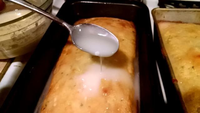 Pour Glaze Over Warm Bread
