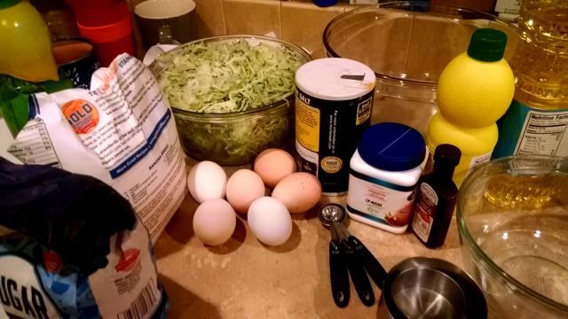 Sweet Zucchini Lemon Buttermilk Ingredients
