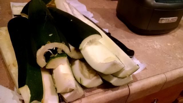 Wash and Cut Zucchini