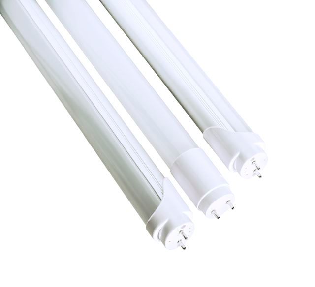 LED fluorescence tube on white background