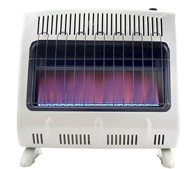 Mr. Heater 30,000 BTU Vent Free Blue Flame Natural Gas Heater MHVFB30NGT in white background