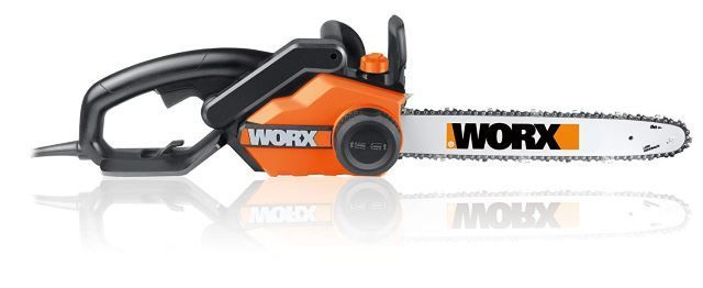 WORX 18-Inch 15.0 Amp Electric Chainsaw with Auto-Tension, Chain Brake, and Automatic Oiling – WG304.1