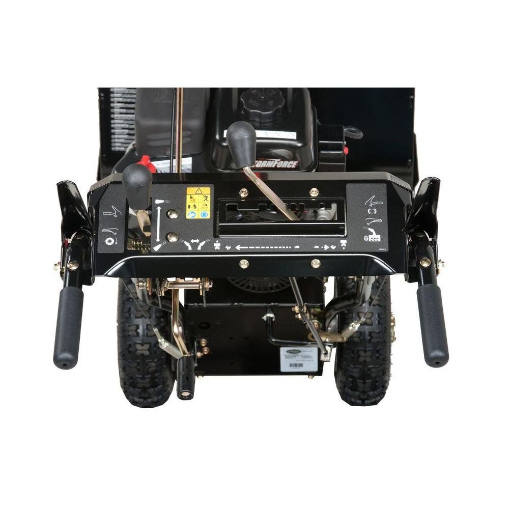 Top view of Sno Tek Snow Blower,showing the gear controller of the machine.