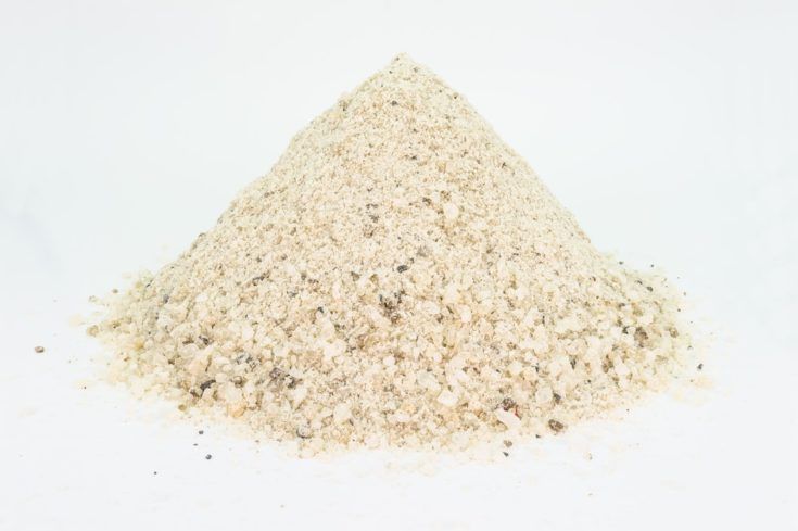 Industrial salt on a white background