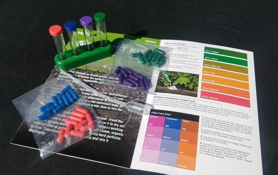 Test Tube Soil Chemical Kits with brochure