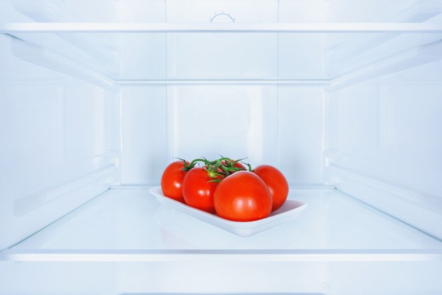 tomatoes inside the freezer