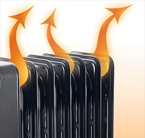 Oil Filled Heater with heat illustration