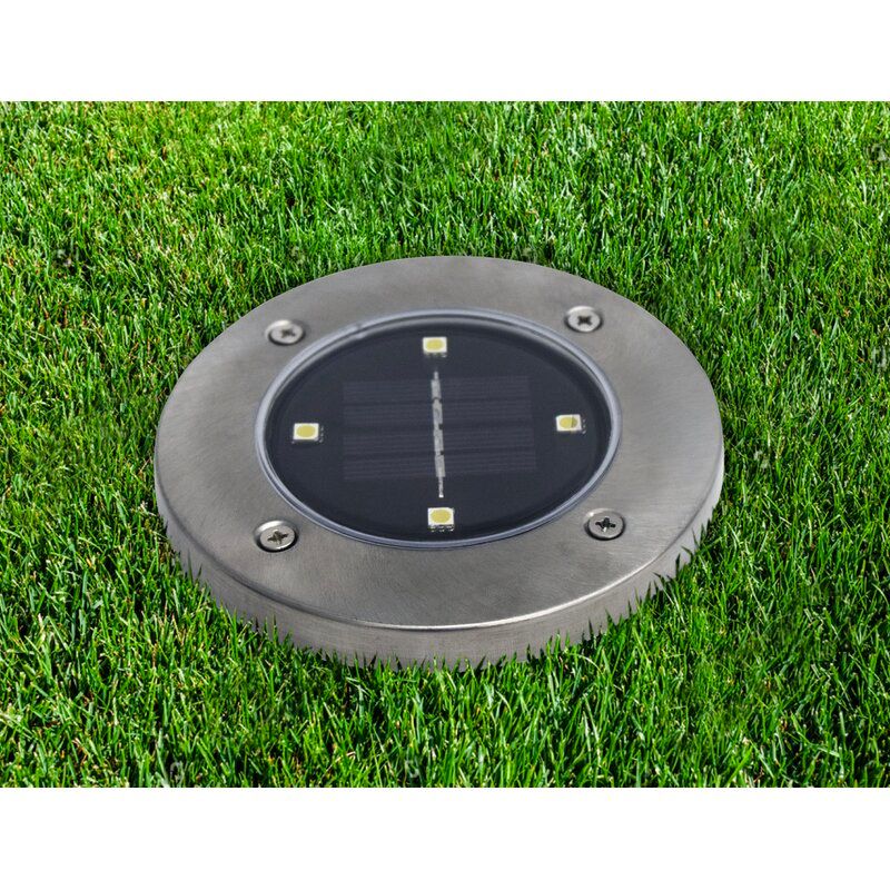 bell and howell disk light layed on a green grass lawn.