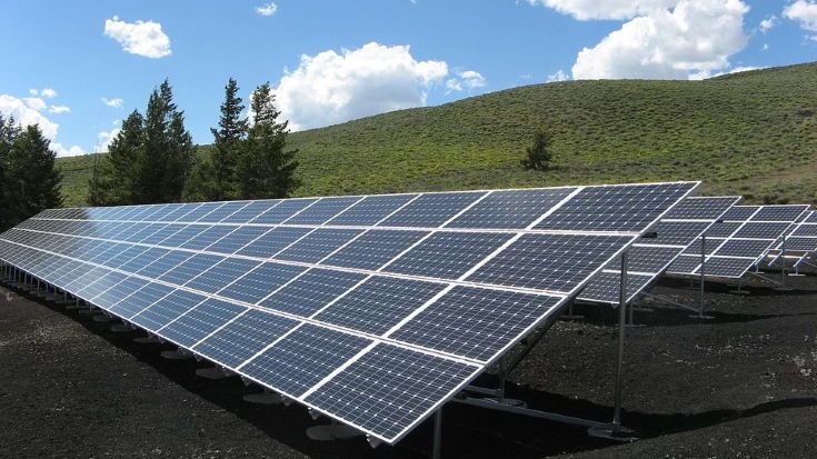Solar Panel Array Power Sun Electricity Energy, in field