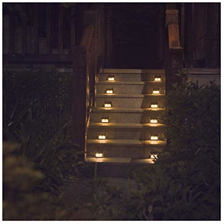 Warm Stair Solar Lights in night time