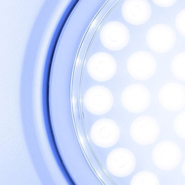 Cropped view of energy - efficient Led bulb.