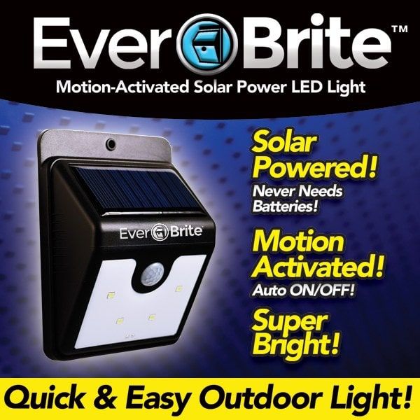 Ever Brite motion-activated solar power led light.