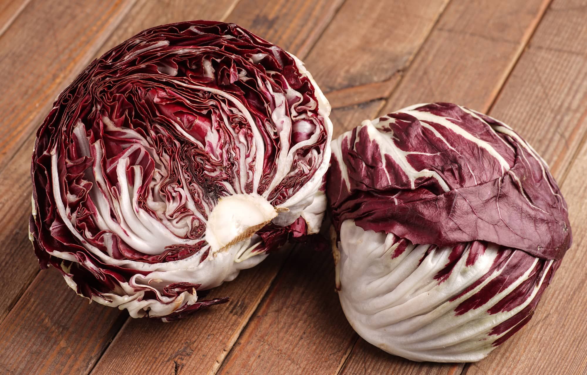 Fresh organic Radicchio Lettuce, ready for eating and cooking