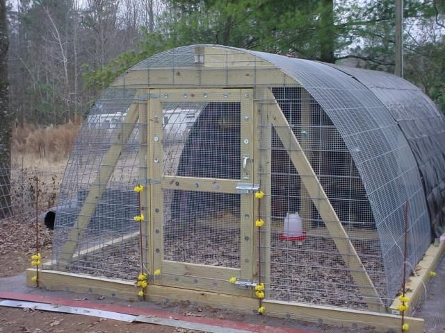 Permanent Hoop Coop Guide built with wires