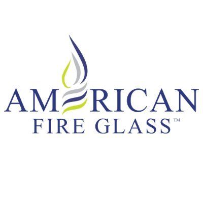 American Fire Glass logo isolated in white background