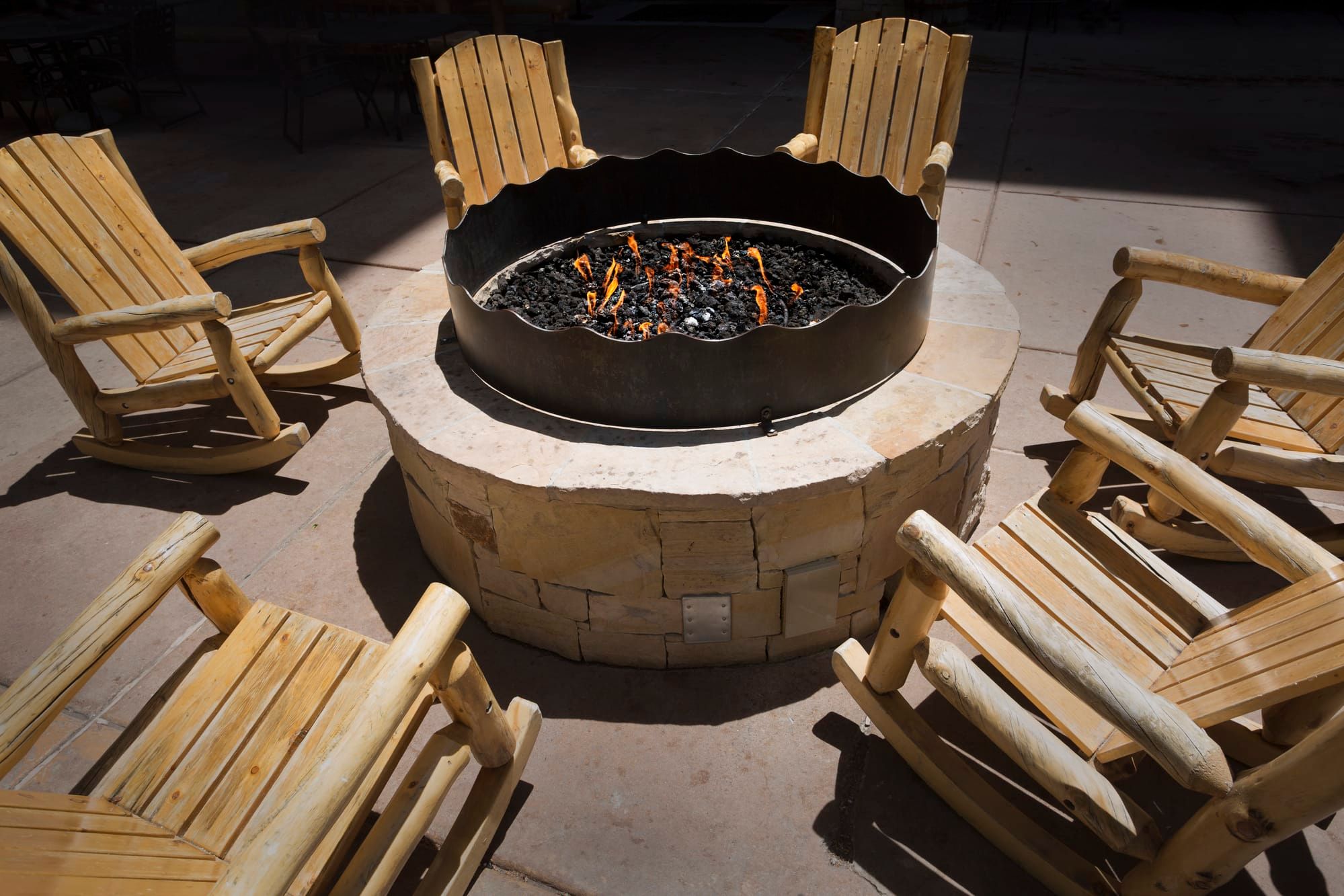 Large outdoor fire pit