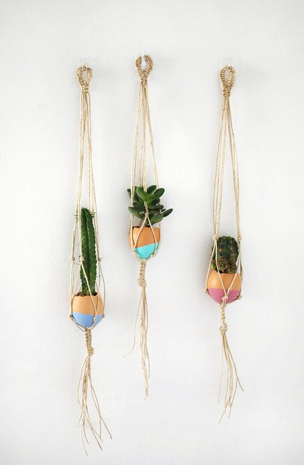 DIY succulent hanger instructions for making your own plant hanger