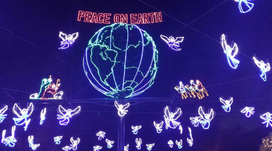 christmas peace on earth lights display