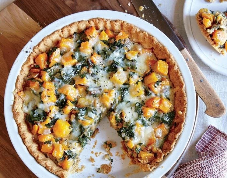Butternut Squash and Swiss Chard Tart with Olive Oil Crust recipe