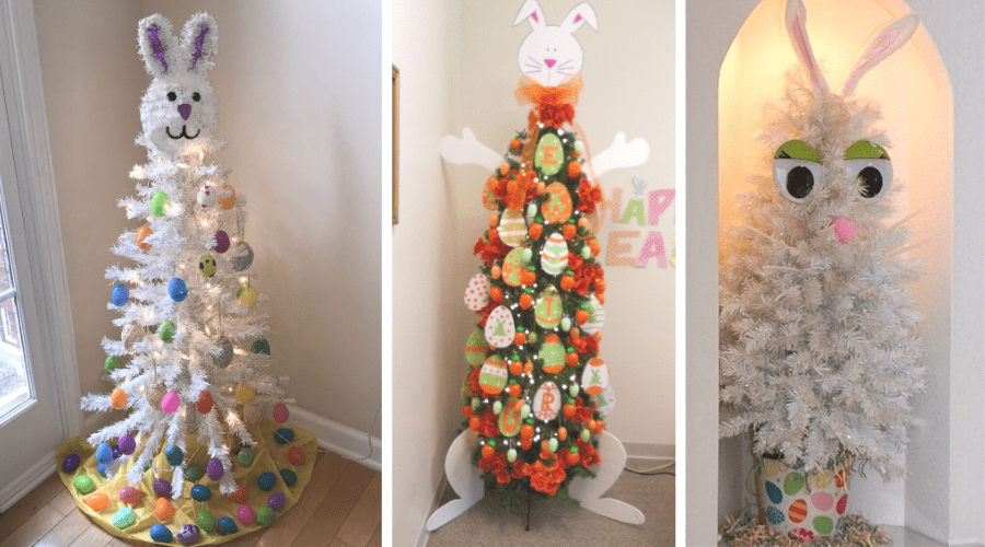 Easter Bunny themed Christmas Trees