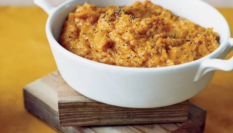 mashed winter squash with indian spices recipe