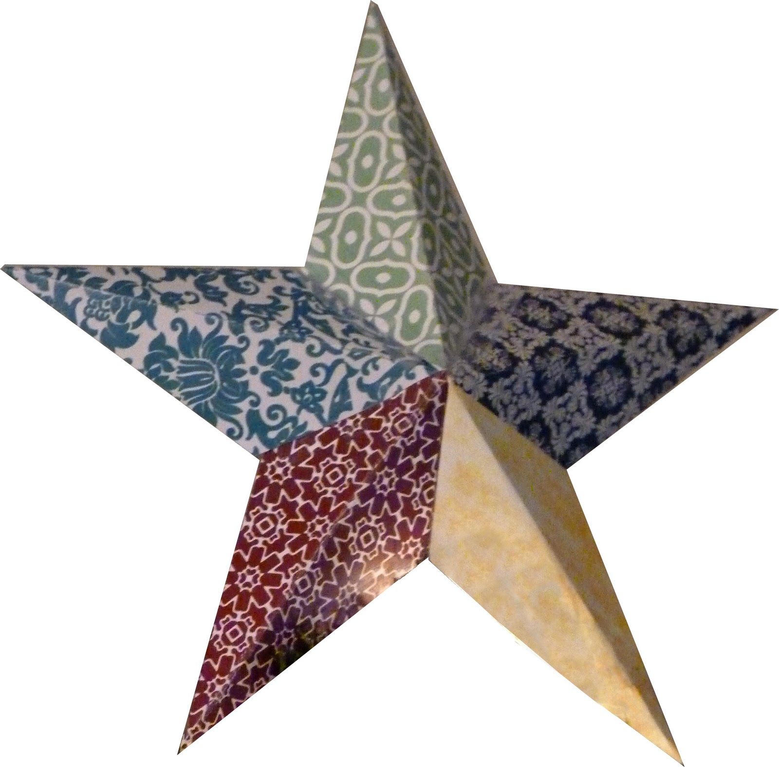 patterned star diy Christmas Tree topper tutorial