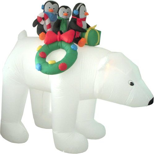 BZB GOODS INFLATABLE POLAR BEAR WITH PENGUINS - $$title$$