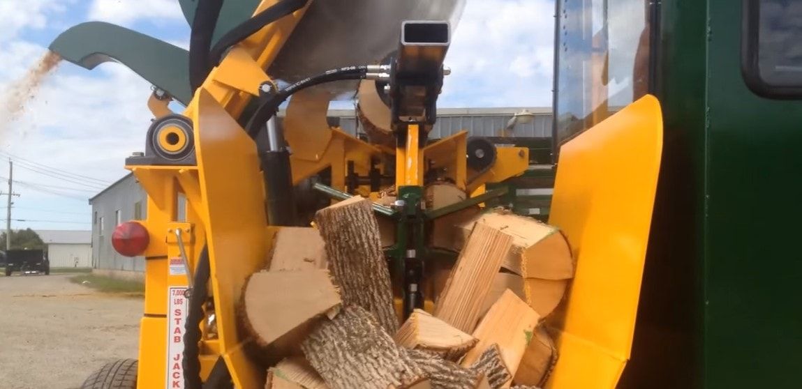 cord king cs series firewood processor outfeed demonstration