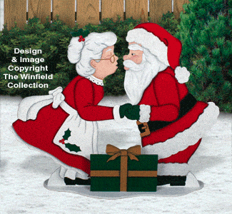 motorized mrs and santa claus woodworking yard art plan