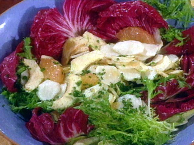 Salad of Shaved Artichokes and Sunchokes with Grapefruit