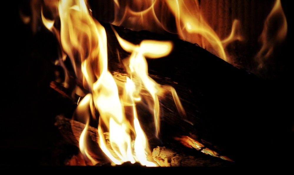 A fireplace, fire, flame, heat, closeup, hot, energy, wood, burn