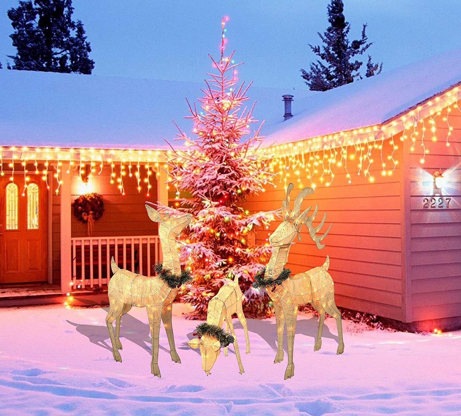 3 piece reindeeer family