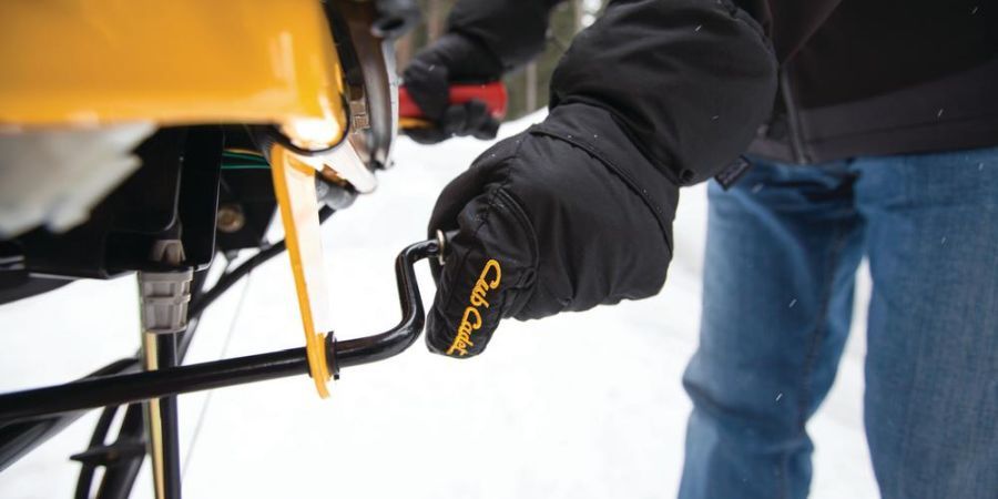 Commercial grade Cub Cadet snow blower lever.