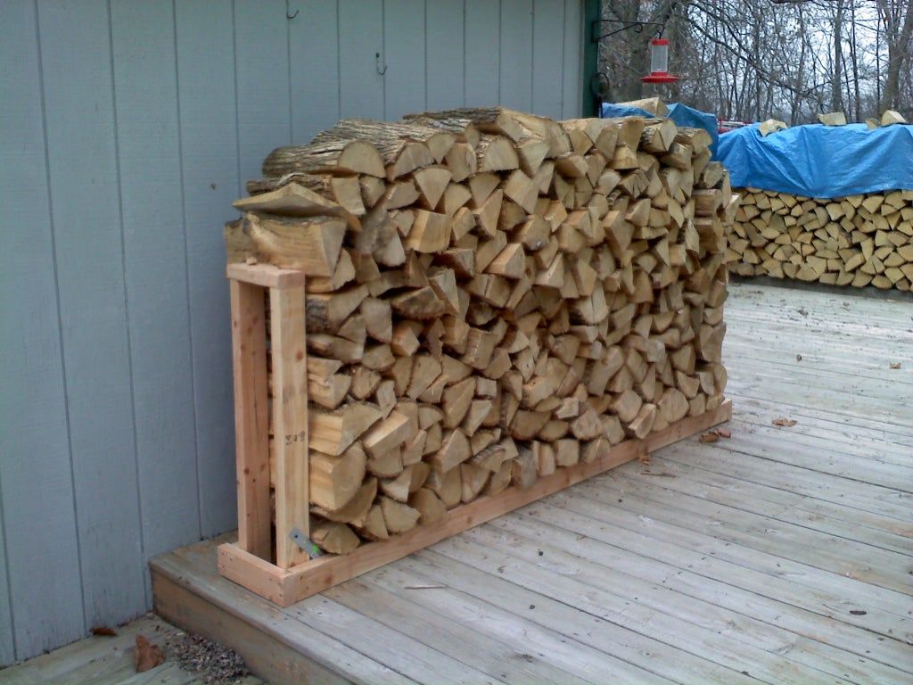 Firewood Rack diy on instructables outdoor 2x4s