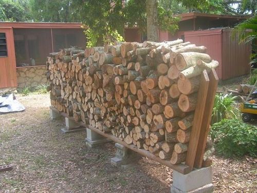DIY Cinder Block Firewood Rack