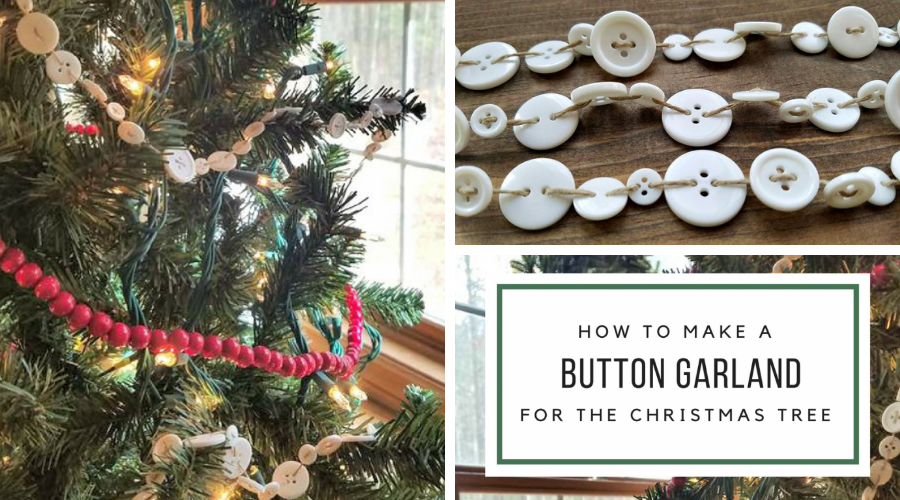 easy button garland tutorial christmas tree DIY