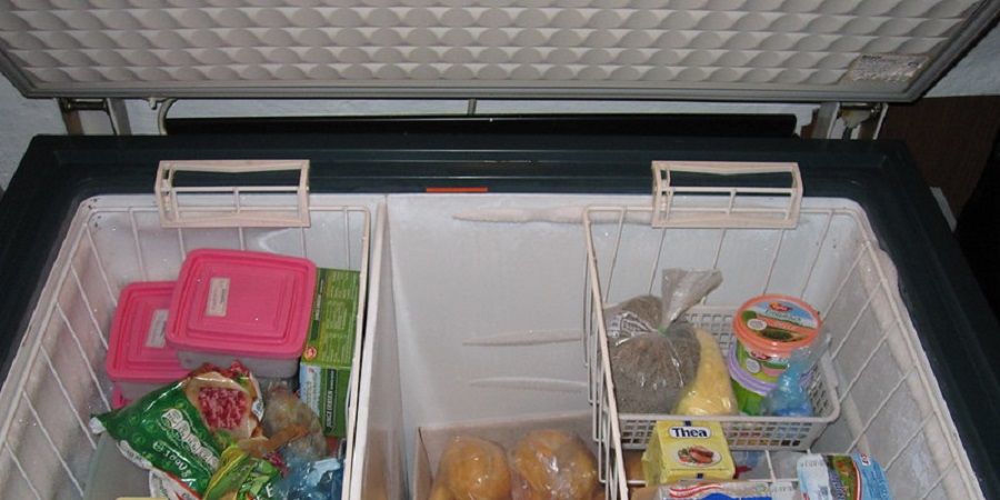Frozen food in the freezer