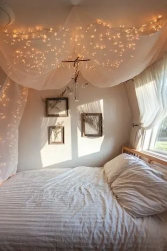 Hanging Fairy Lights for Beds