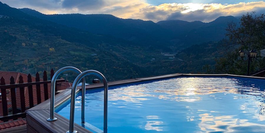 Hot Tub Overlooking Mountains
