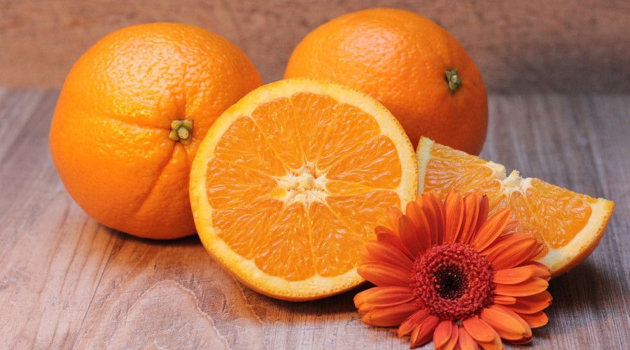 oranges cut up