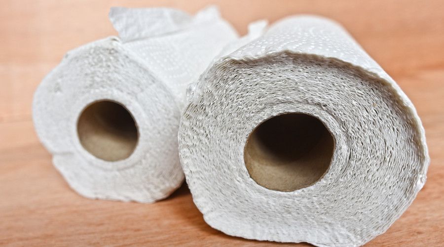 2 paper towel rolls