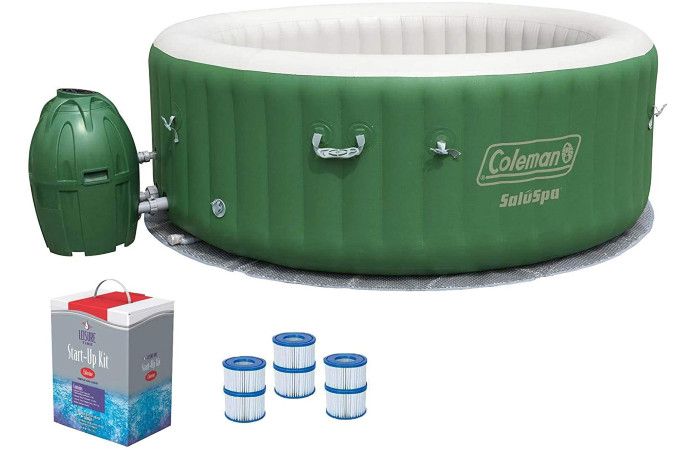 hot tub and kit on white background