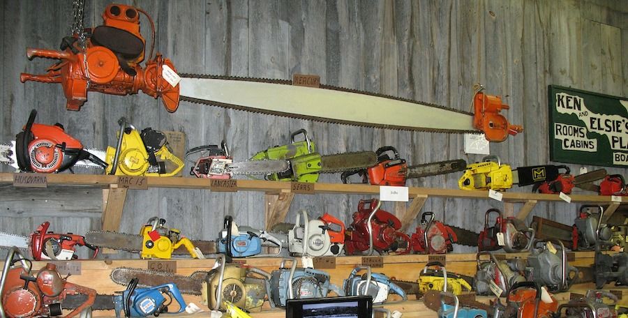 Collection Of Vintage Chainsaws