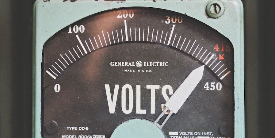 Green Vintage Voltage Gauge